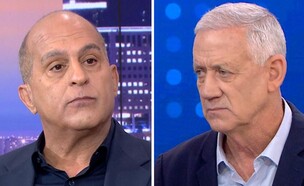 ברק סרי, בני גנץ (צילום: אופירה אוחנה סרי, קשת 12)