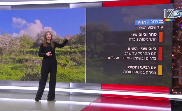 תחזית מזג האוויר - 14.02.26