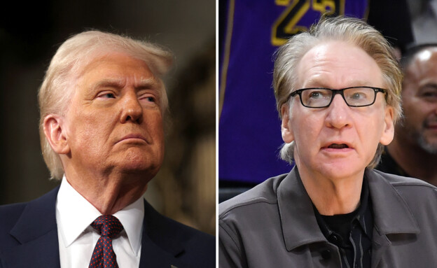 ביל מאהר, דונלד טראמפ (צילום: Allen Berezovsky, AP, getty images) ביל מאהר, דונלד טראמפ (צילום: Allen Berezovsky, AP, getty images)