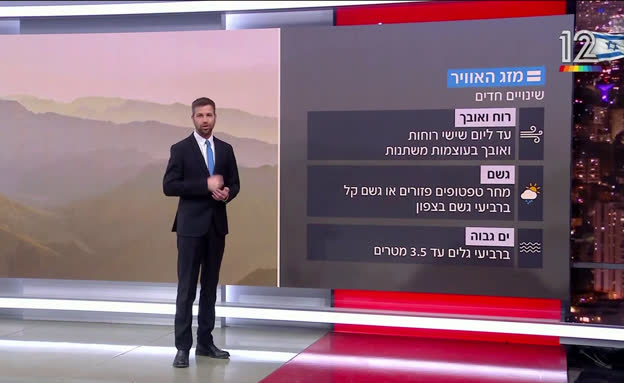 תחזית מזג האוויר - 16.02.26