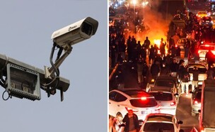 הפגנות באיראן, מצלמה ברחוב בטהרן (צילום: ATTA KENARE/AFP via Getty Images, Anonymous/Getty Images)