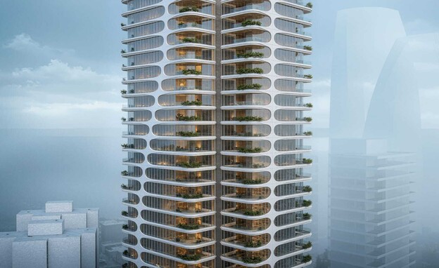 מגדל שיוקם באתר פגיעת טיל איראני ברמת גן 3