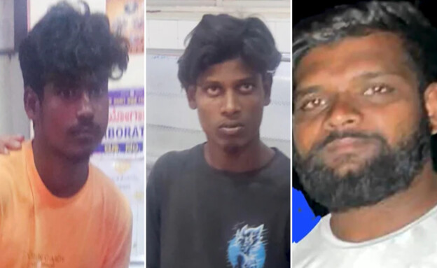 שלושת הנאשמים באונס ישראלית בהודו שנגזר עליהם מוות (צילום: NDTV)