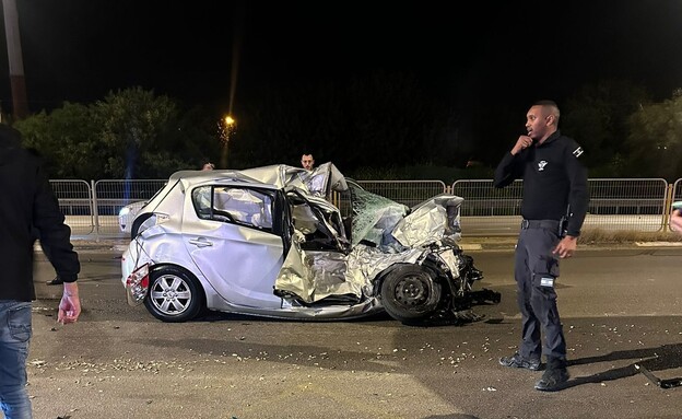 זירת התאונה הקטלנית בכביש 25, סמוך לנתיבות זירת התאונה הקטלנית בכביש 25, סמוך לנתיבות