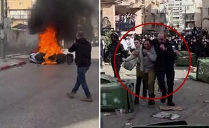 תקיפות החיילות בבני ברק (צילום: מתוך תיעוד שעלה ברשתות החברתיות, שימוש לפי סעיף 27א' לחוק זכויות יוצרים)