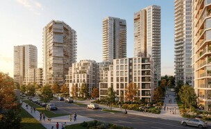 פרויקט מתחם אשכול בכרמיאל של חברת אב-גד (הדמיה: גל אור פישביין אדריכלים)