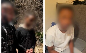 מעצר החשודים (צילום: דוברות המשטרה)