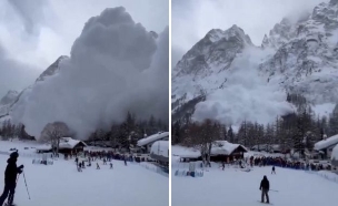 מפולת שלגים איטליה (צילום: לפי סעיף 27א' לחוק זכויות יוצרים)