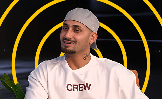 ארז איסקוב, "עובר מסך" (צילום: ערוץ 24; עיצוב: סטודיו Keshet Digital)