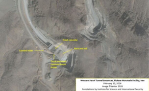 המתקן הצבאי סמוך לנתנז שמוגן (צילום: Institute for Science and International Security)