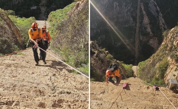 חילוץ גופה מנחל עמוד
