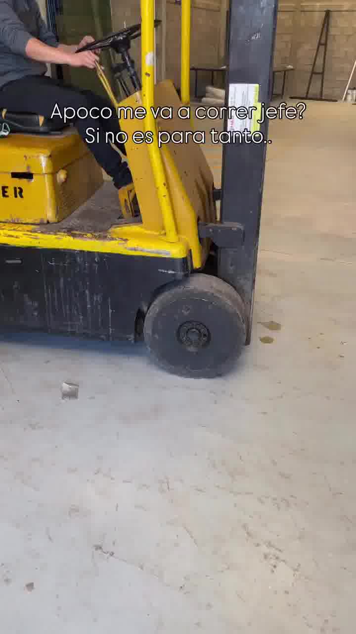 "אל תדאג, בן דוד שלי שפיץ על המלגזה"