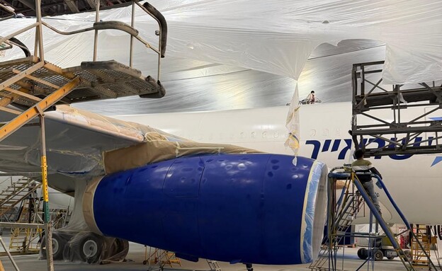 צביעה חדשה של ישראייר (צילום: באדיבות איירבוס)