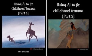 מתקן טראומות ילדות בעזרת AI (צילום: thedungerzone, instagram)