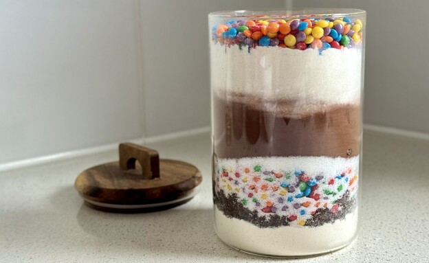 משלוח מנות צנצנת עוגיות DIY (צילום: יעל קצב, mako אוכל)