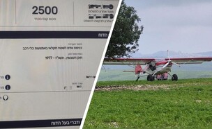 מטוס קל נחת בשדה זרוע בצפון  (צילום: דוברות המשטרה)