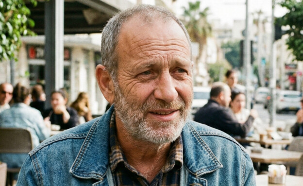 גבר יושב בבית קפה (AI: mako)