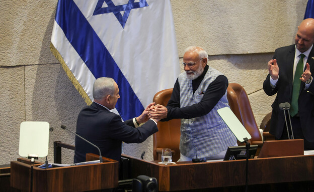 ביקור נרנדרה מודי, ראש ממשלת הודו, בישראל (צילום: נועם מושקוביץ, דני שם טוב, דוברות הכנסת)