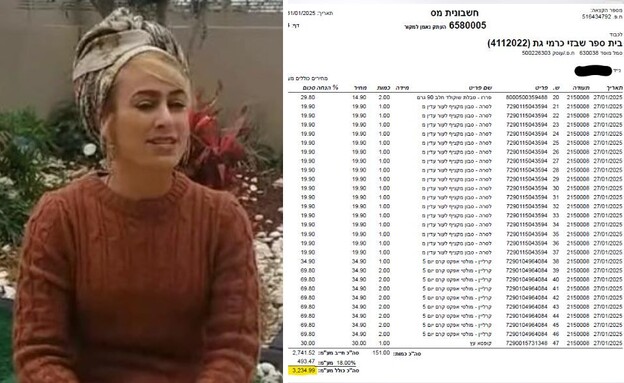 מעיין פרג'ון ואחת מהחשבוניות על שם בית הספר