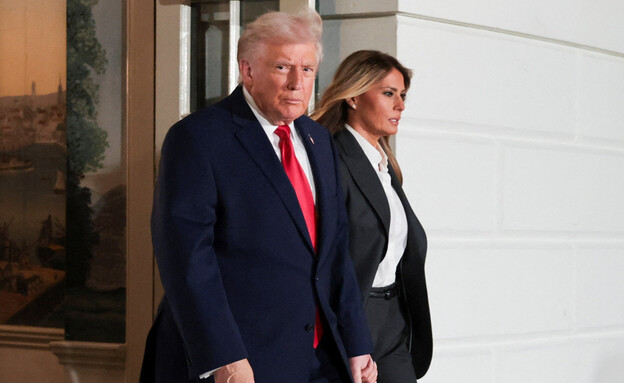 נשיא ארה"ב דונלד טראמפ בדרכו לנאום מצב האומה מהבית נשיא ארה"ב דונלד טראמפ בדרכו לנאום מצב האומה מהבית