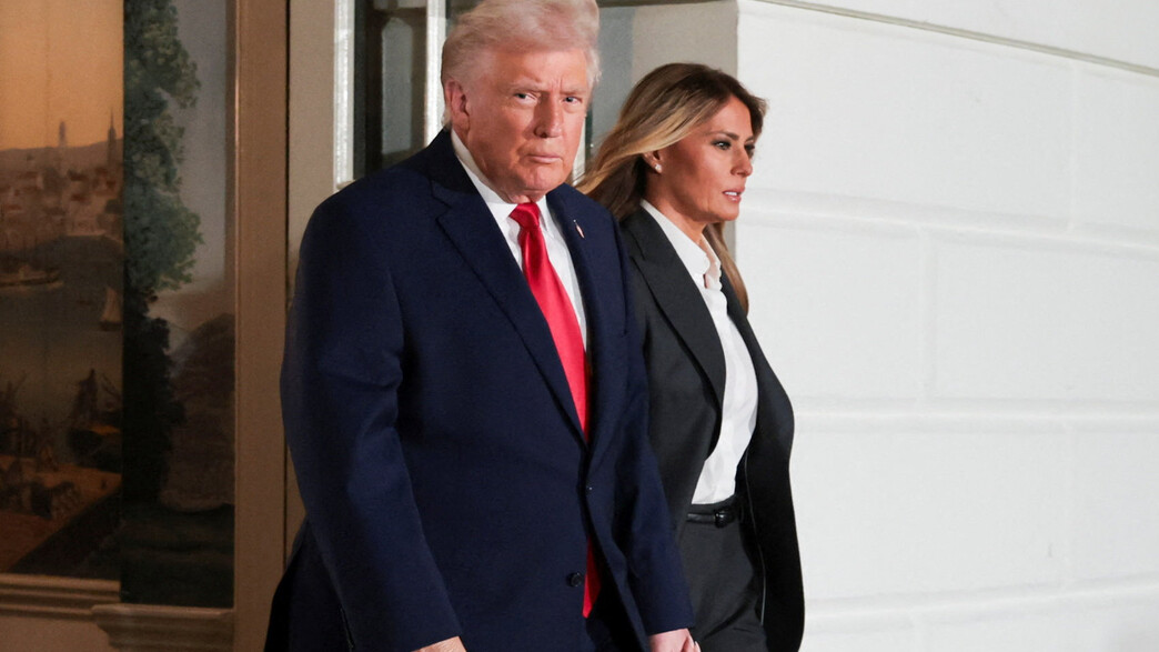 נשיא ארה"ב דונלד טראמפ בדרכו לנאום מצב האומה מהבית נשיא ארה"ב דונלד טראמפ בדרכו לנאום מצב האומה מהבית