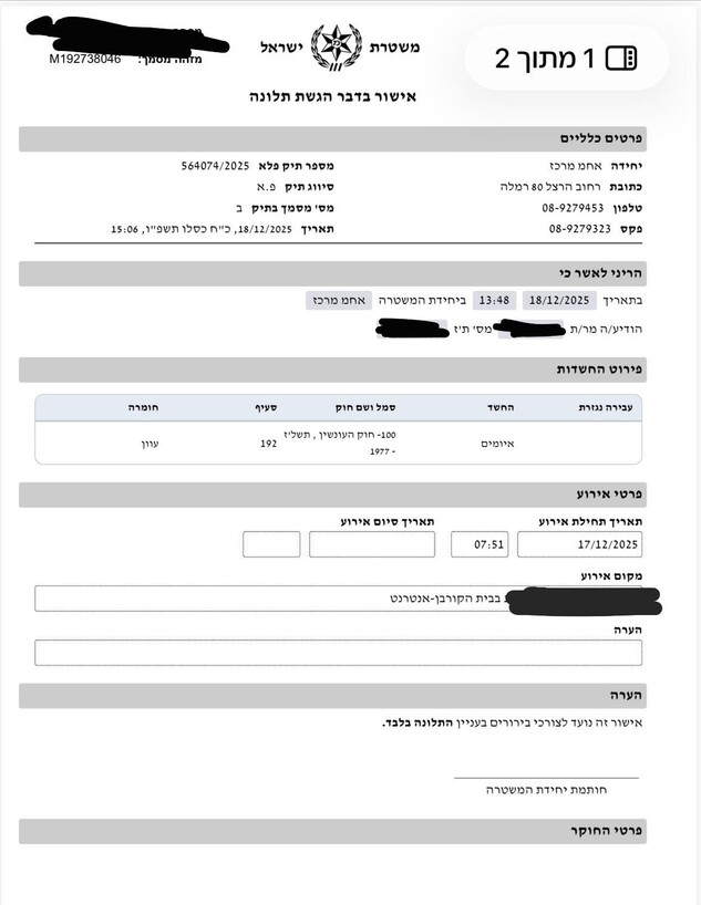 התלונה של לפיד למשטרה