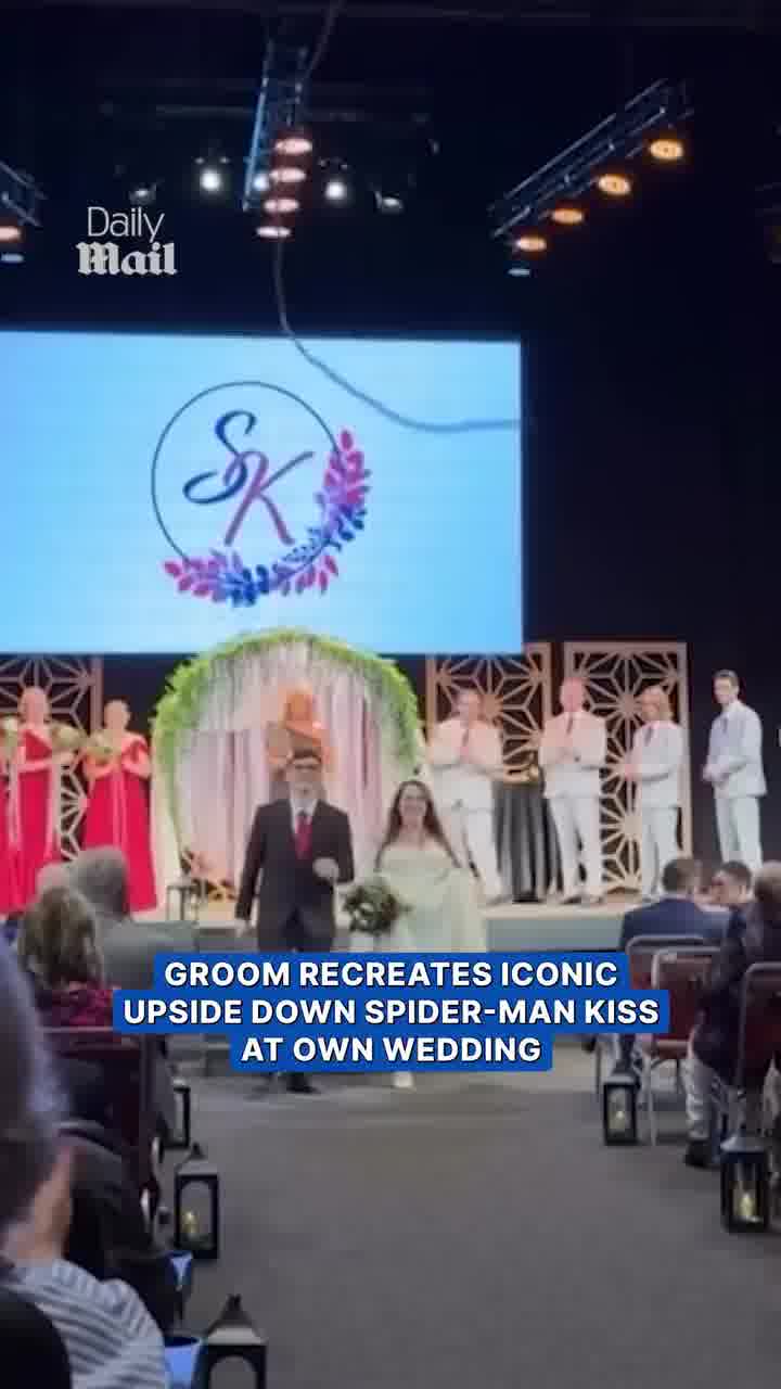 ספיידרמן כנראה היה גאה: ככה בדיוק צריך להיכנס לחתונה 