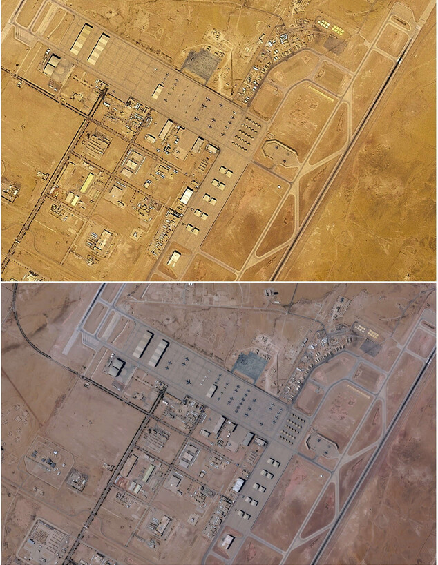 תמונת לוויין חושפת מטוסים אמריקנים במערב הסעודית