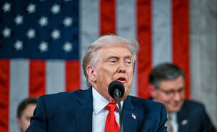 נשיא ארה"ב דונלד טראמפ (צילום: Kenny Holston/The New York Times via AP, Pool)