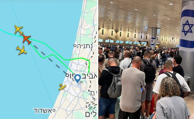 מטוס מסתובב חזרה מלחמה איראן