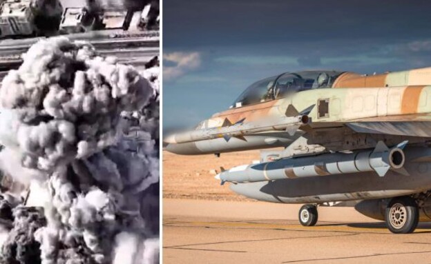 התקיפות (צילום: רשתות חברתיות לפי סעיף 27 א', דובר צה"ל)