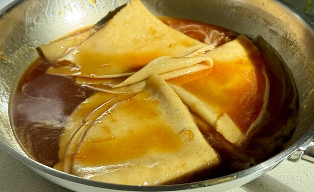 קרפ סוזט ביתי - במחבת קרפ סוזט ביתי - במחבת