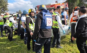 זירת הנפילה  (צילום: צוות הצלה)