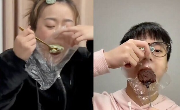 קונדום לפה - לאכול עם ניילון נצמד קונדום לפה - לאכול עם ניילון נצמד