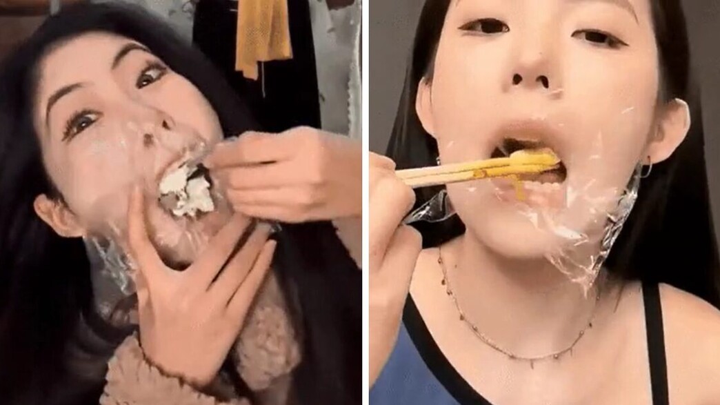 קונדום לפה - לאכול עם ניילון נצמד קונדום לפה - לאכול עם ניילון נצמד