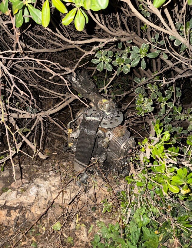 שרידי הכטב"ם ביישוב בצפון