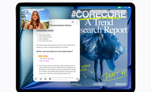 אייפד אייר עם שבב M4 אייפד אייר עם שבב M4