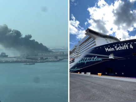 פאניקה במפרץ הפרסי: אלפי תיירים תקועים בקרוזים באזור - רחפנים וטילים מעל האוניות