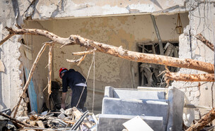 הרס מנפילת טיל איראני בתל אביב (צילום: חיים גולדברג, פלאש 90)