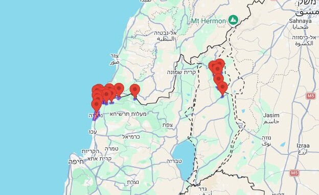 מפת האזעקות