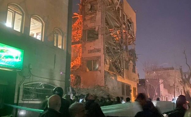 בניין שהותקף בטהראן