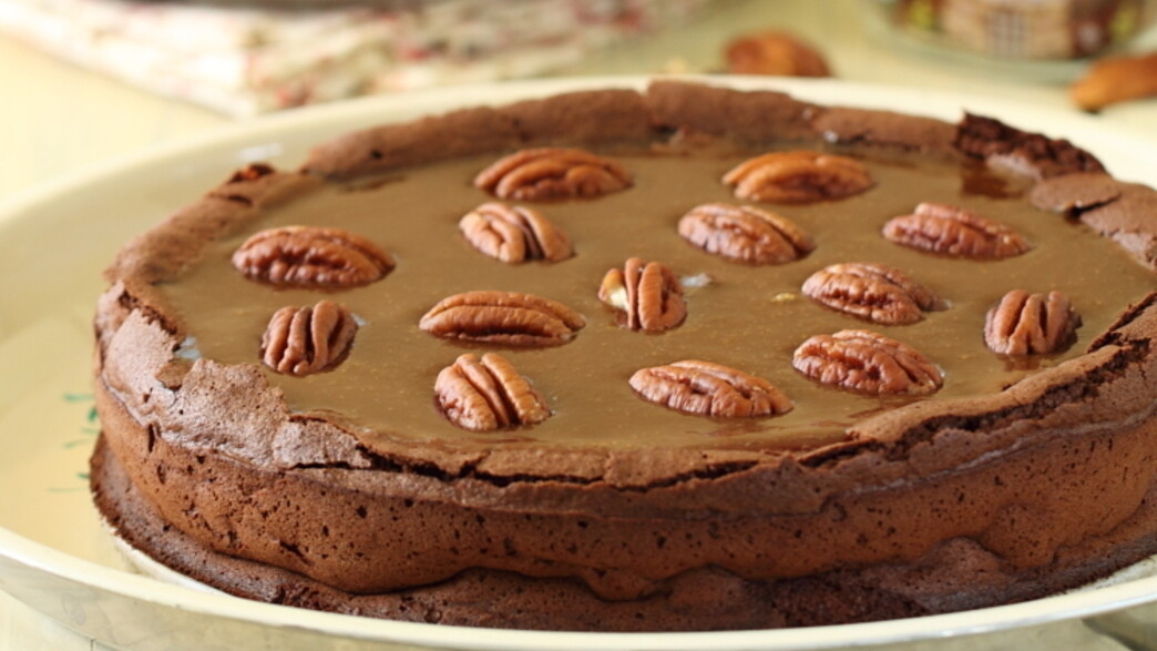 עוגת שוקולד, קרמל ופקאן - רוחב