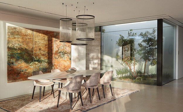 בית בכרמל פייביש אדריכלים פינת אוכל ופטיו 