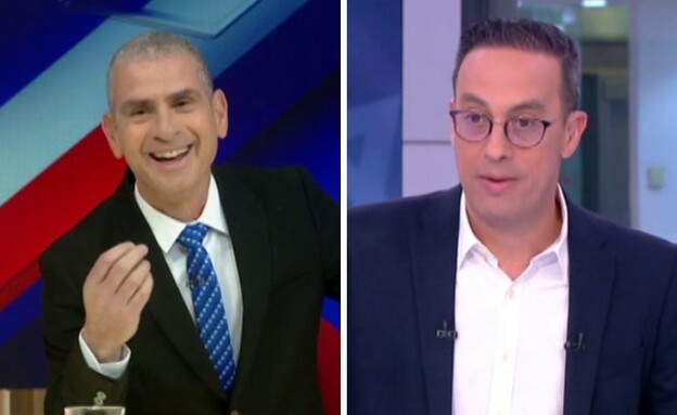 ניב רסקין ואיל קיציס (צילום: מתוך "חדשות הבוקר", קשת 12)