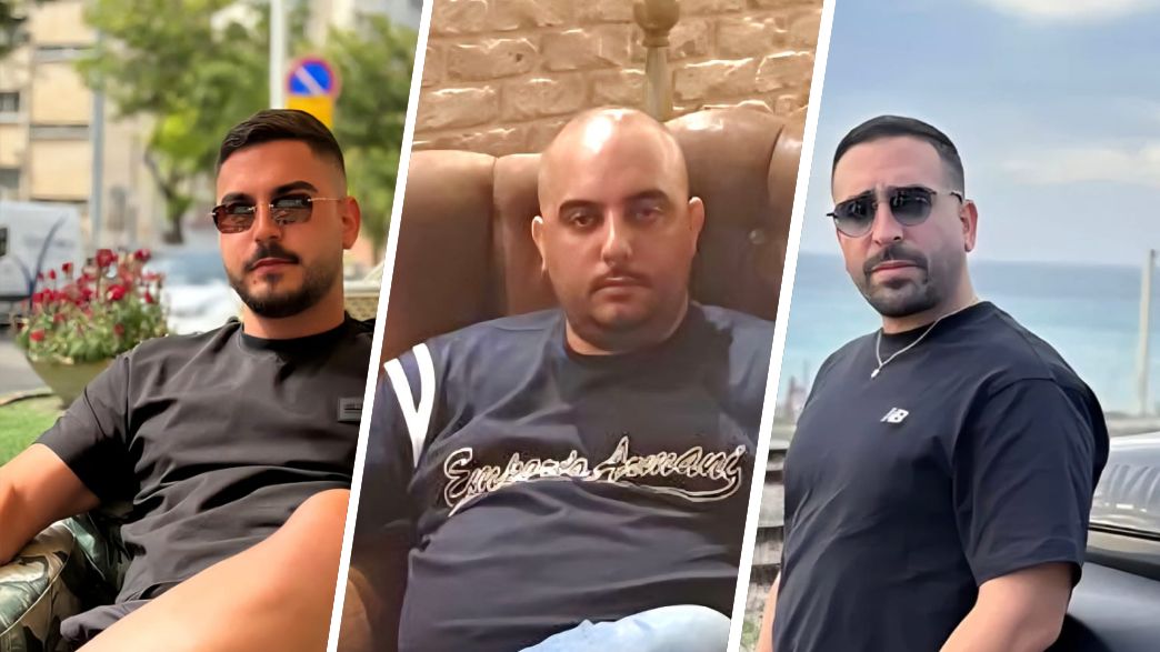 מימין: חנוך, שמואל ואושר שמואלוב