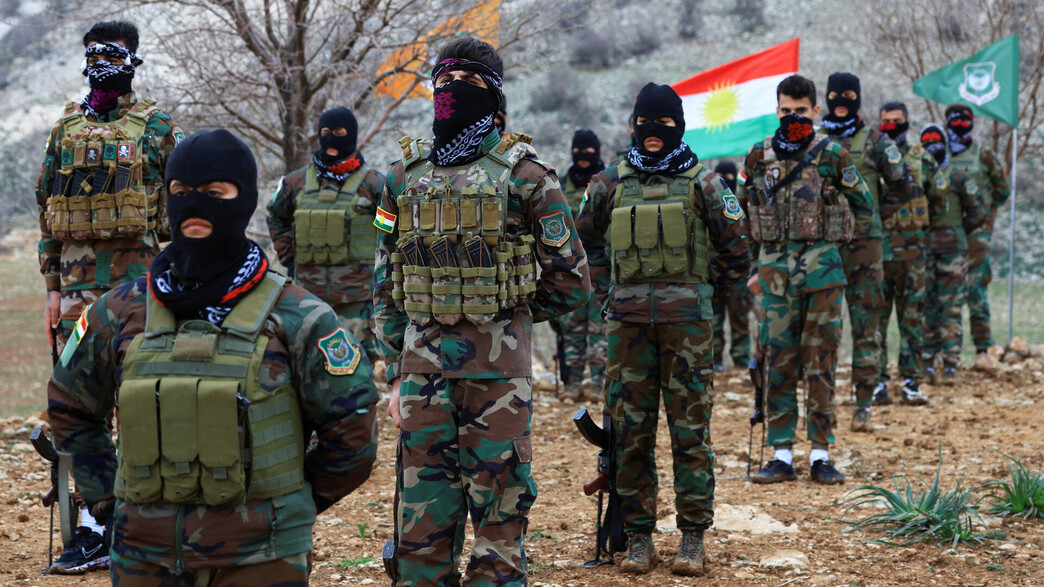 כוחות כורדיים באימונים מחוץ לארביל בעיראק