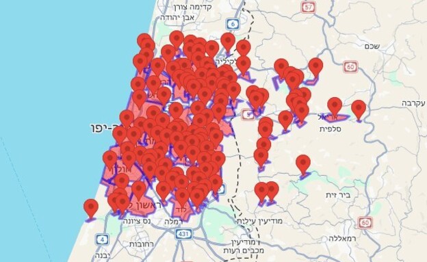 מפת האזעקות