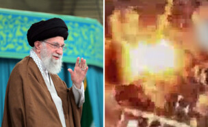 תקיפת הבונקר של ח'אמנאי (צילום: דובר צה"ל, AP)