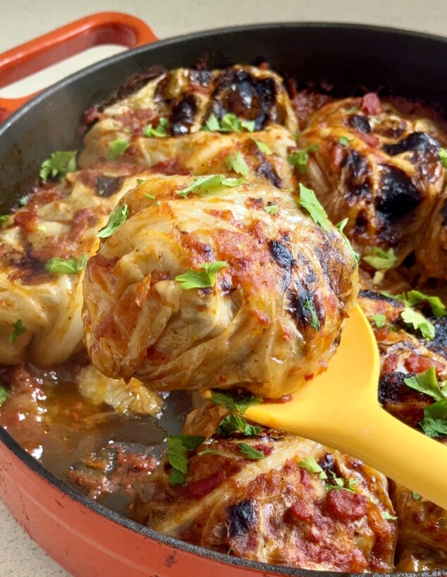 בלי גלגולים: כרוב ממולא בגודל אחיד