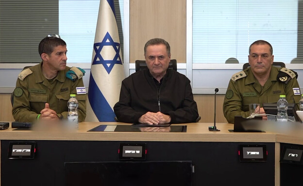 שר הביטחון ישראל כ"ץ בהצהרה